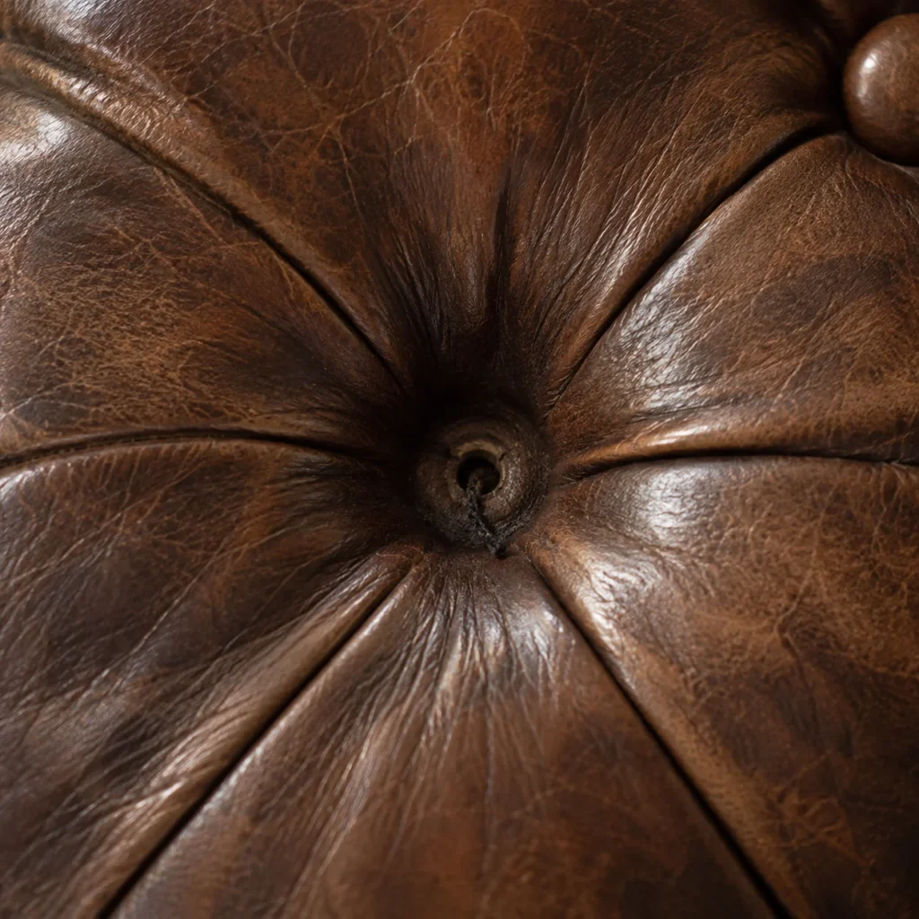 Lost buttons on antique leather