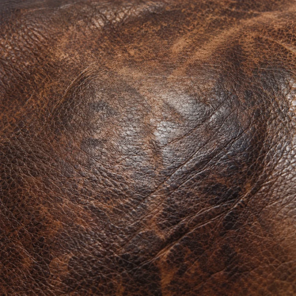 Sagging panels on antique leather