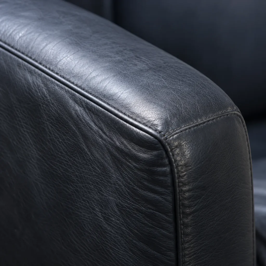 Leather armrest damage: flat padding