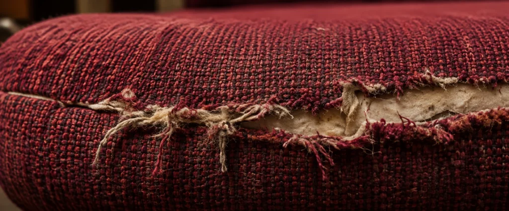 Worn front edges on an auditorium seat