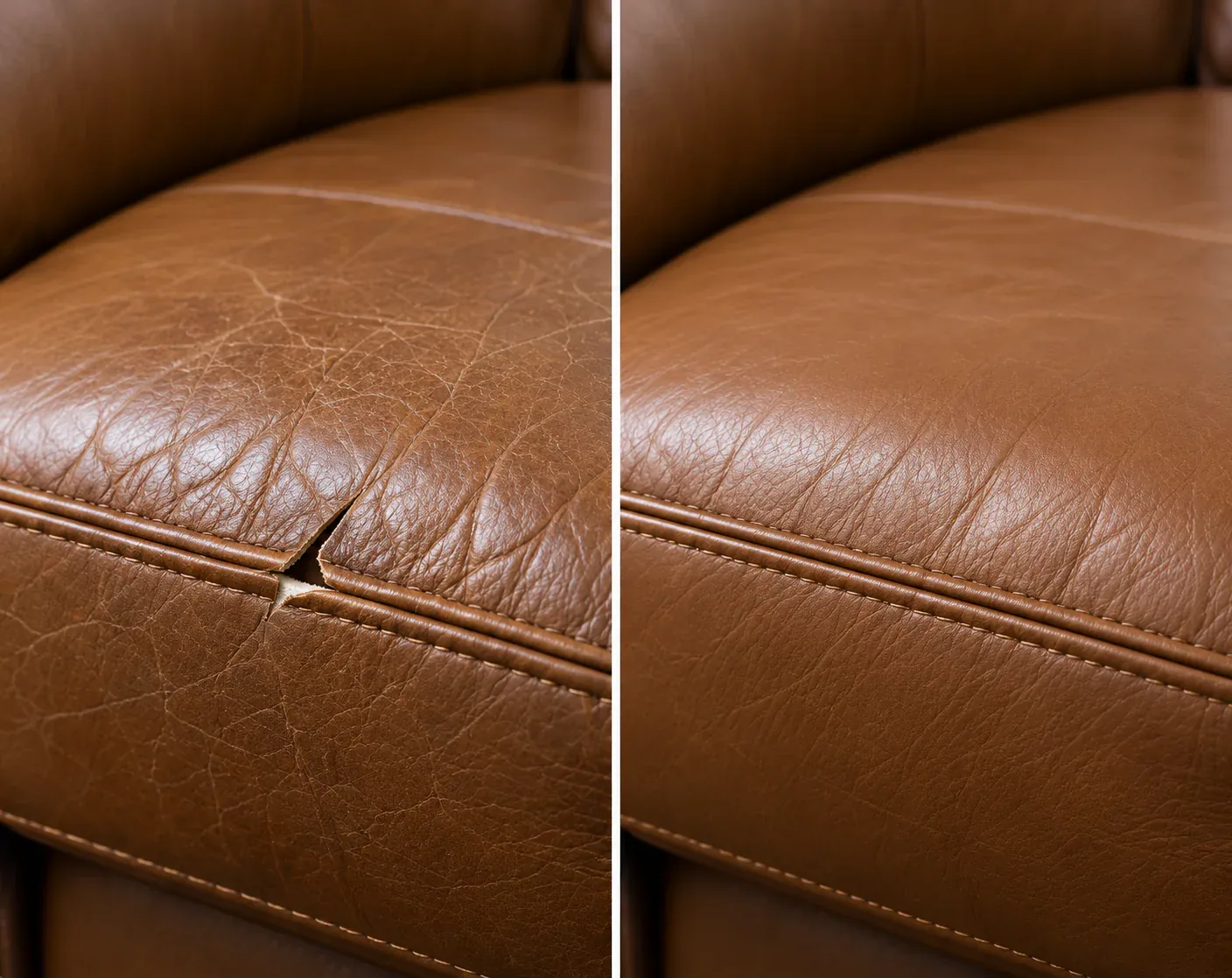 Cut along a welt: tears & holes before and after repair