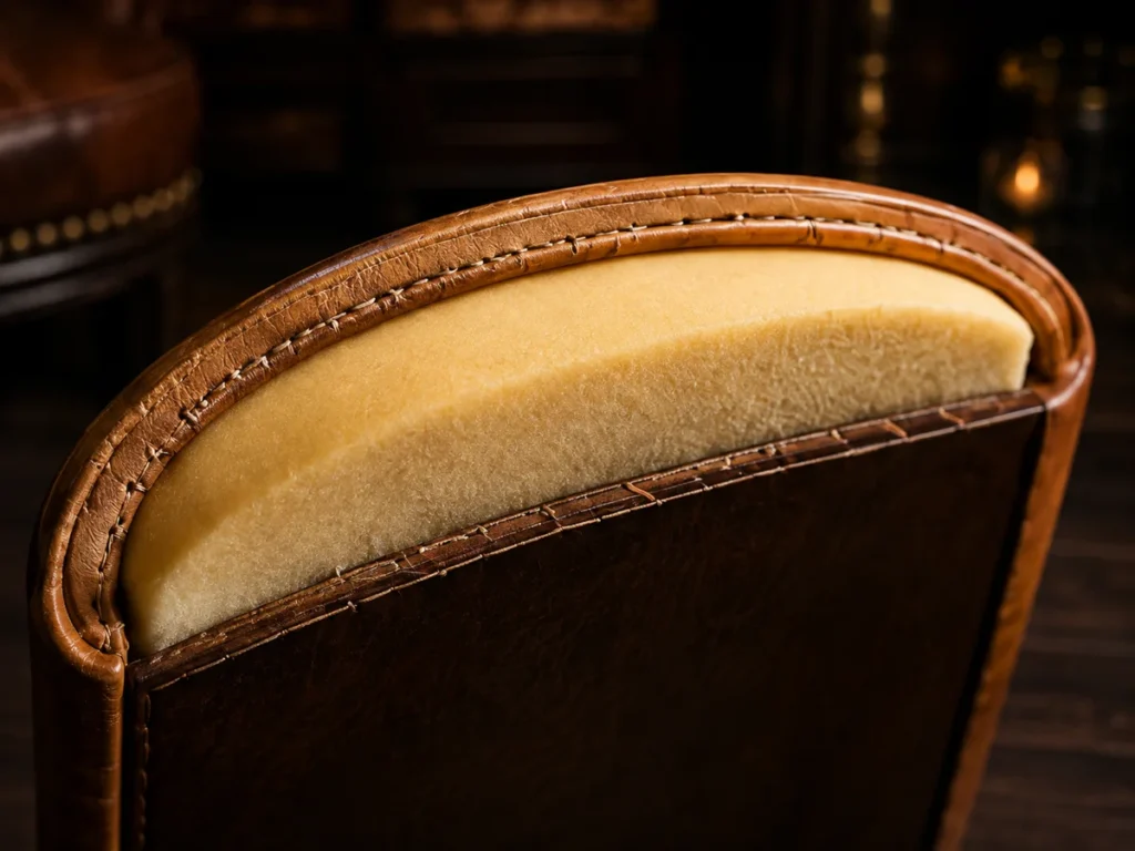 Foam and edge roll of a bar stool