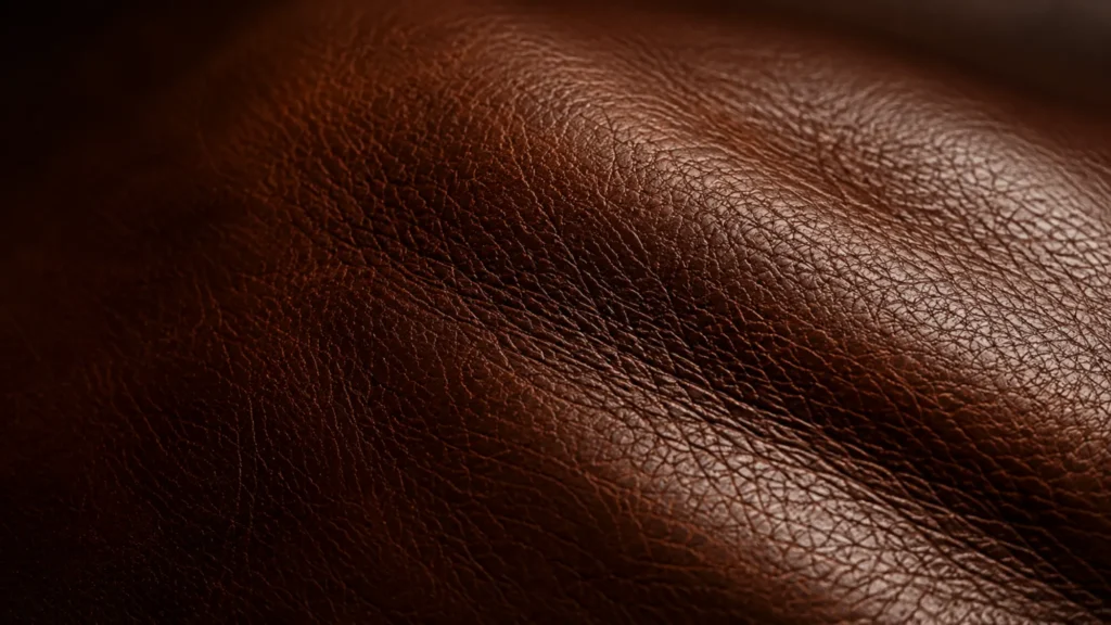 Leather upholstery for a bench