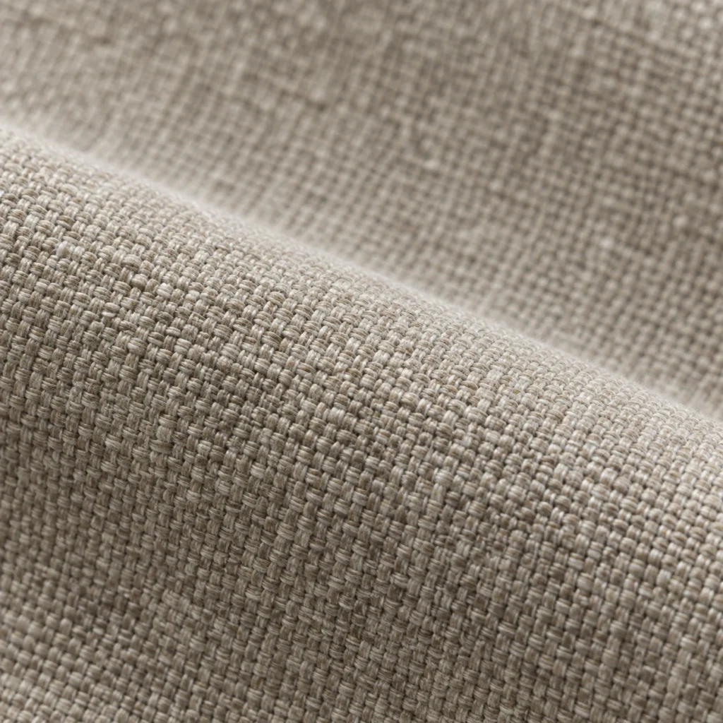 Linen upholstery for a bench