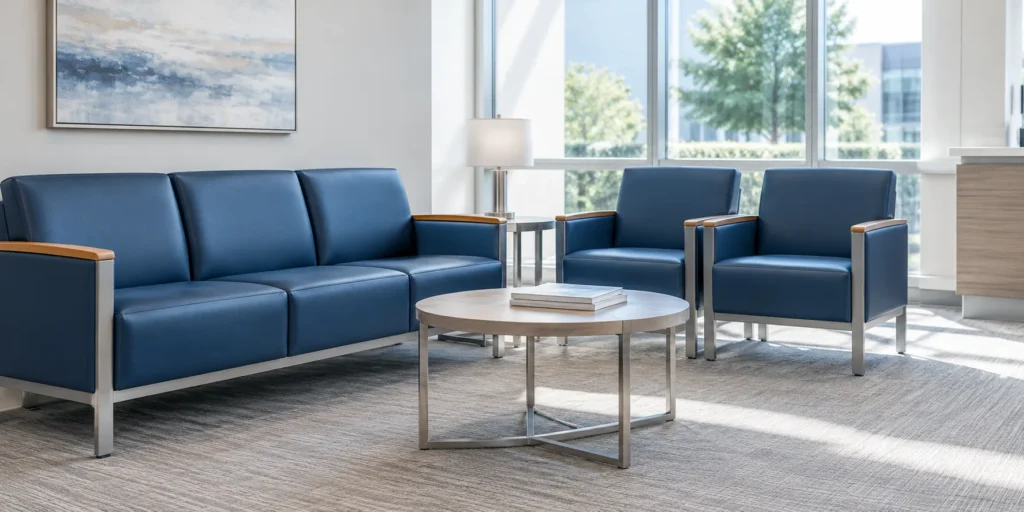 A full run of waiting room seating