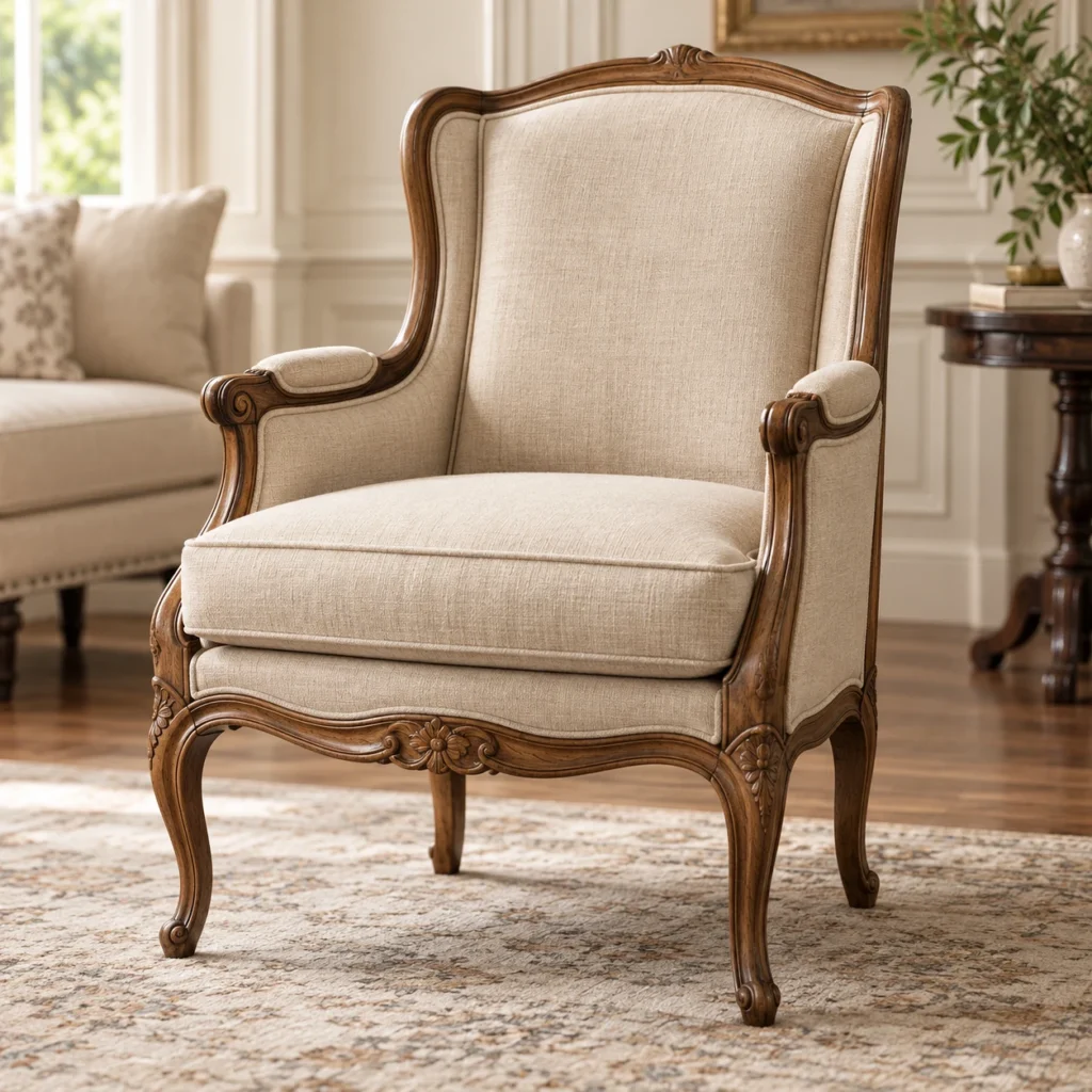 Carved Antiques upholstered chair