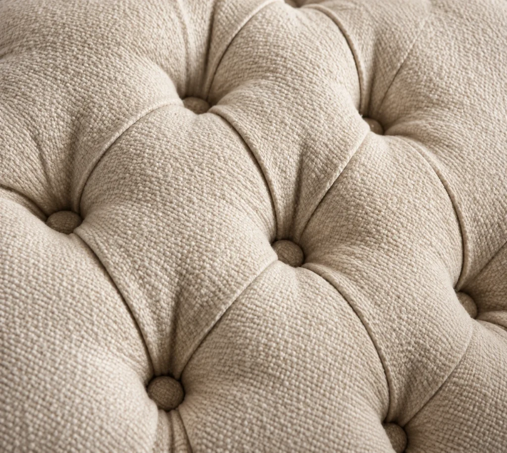 Deep buttons on a chair back