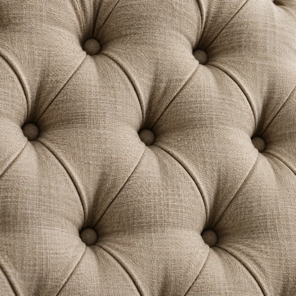 Diamond tufting on a chair back