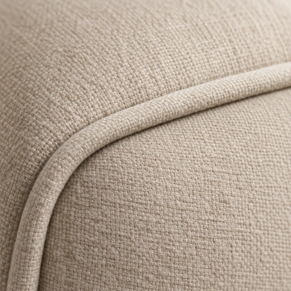 Piping on an upholstered chair