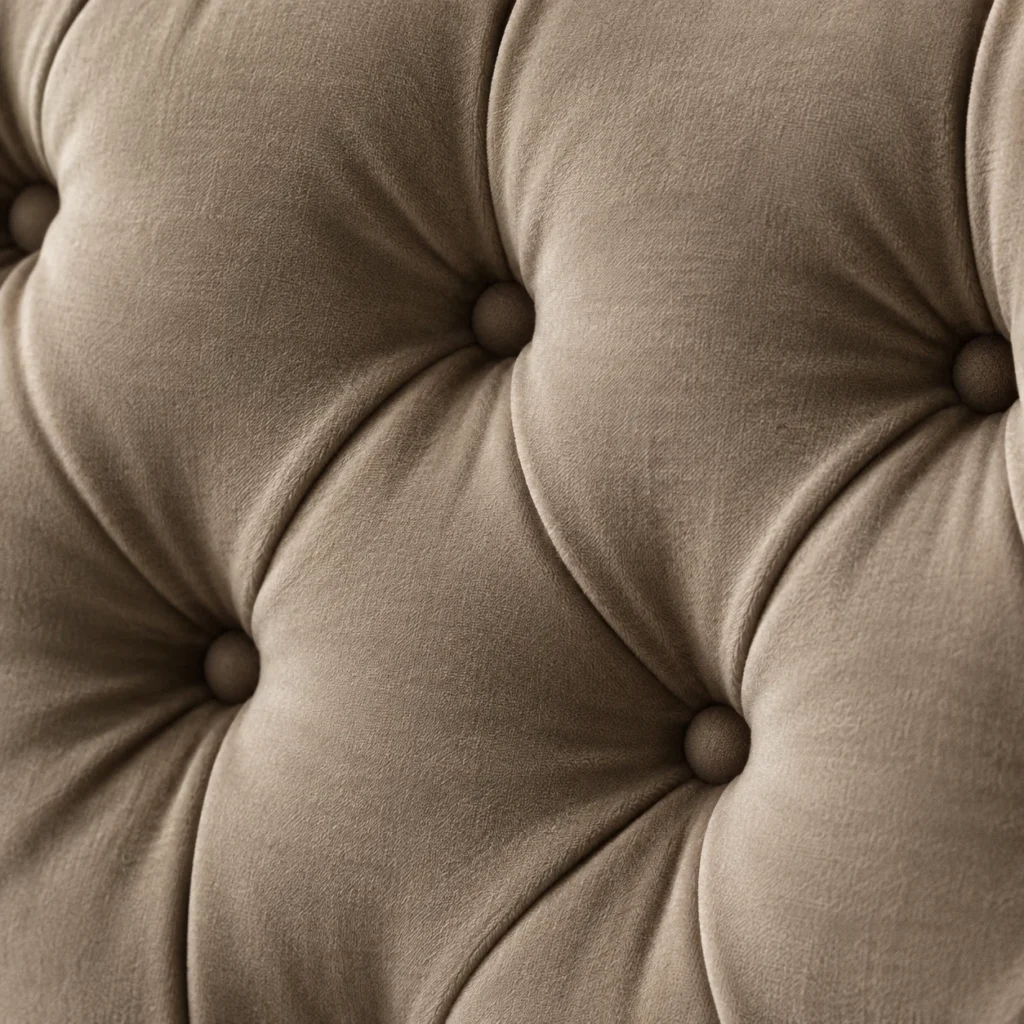 Button back on a chair back