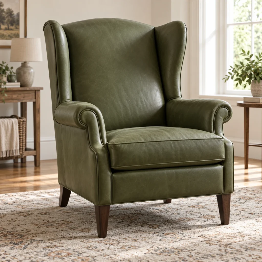 Leather wingback