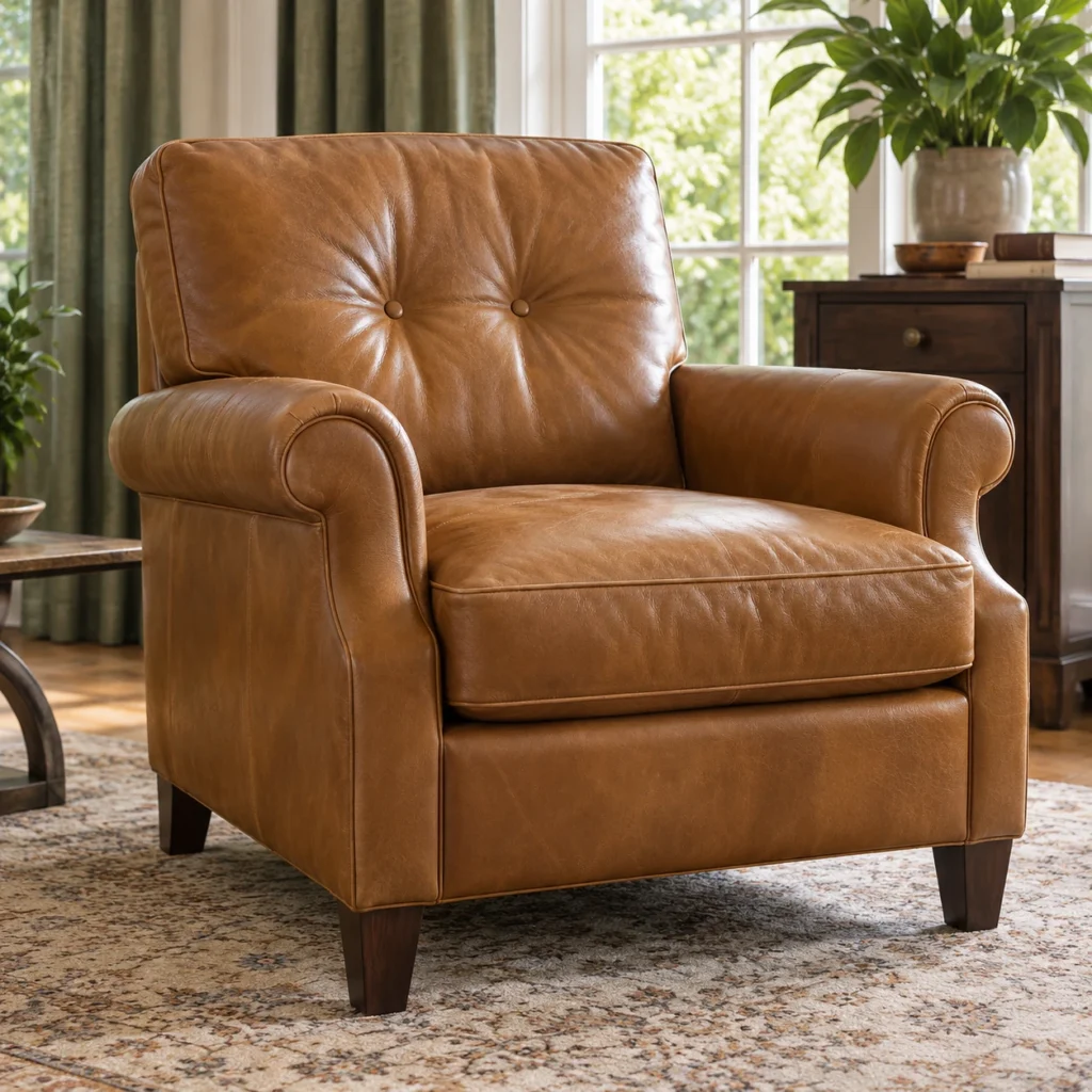 Leather armchairs ready for cleaning