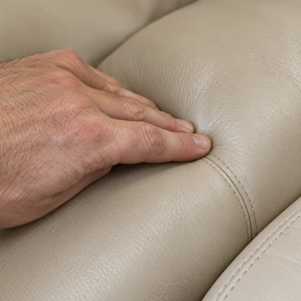 Leather cleaning step: test