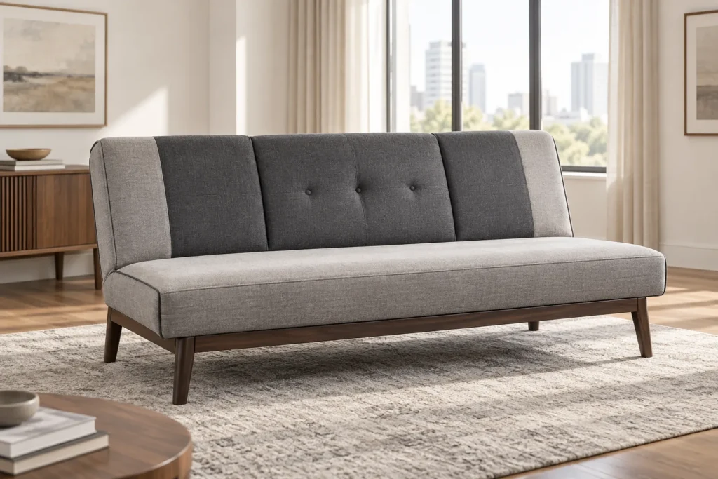 Click-clack style of sofa bed