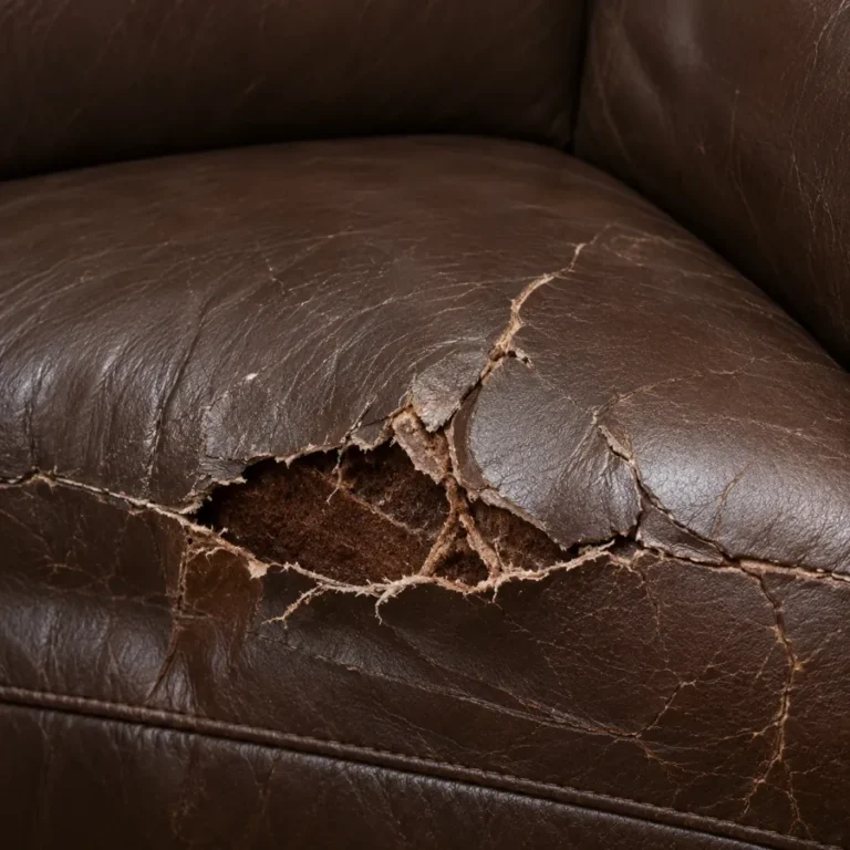 Leather that needs more than color: torn leather