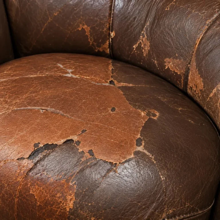 Peeling in leather
