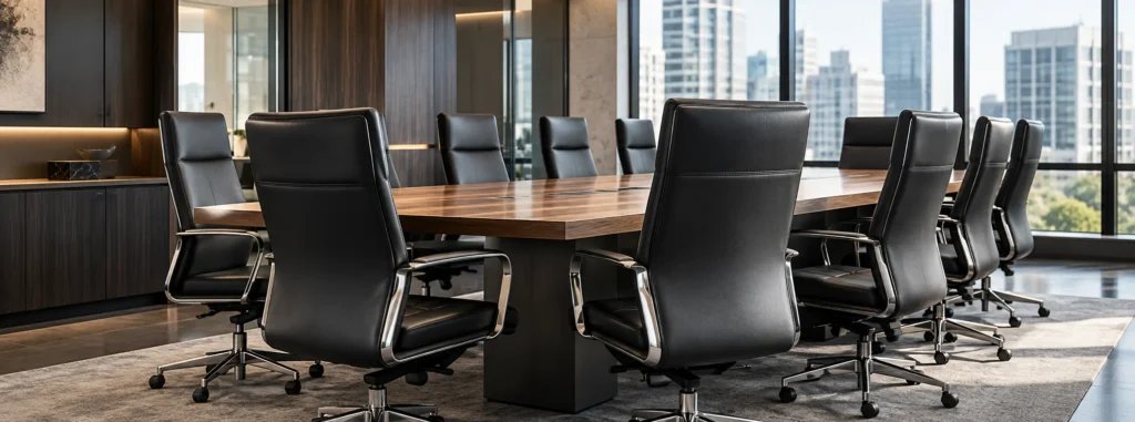 A corporate boardroom under contract coverage