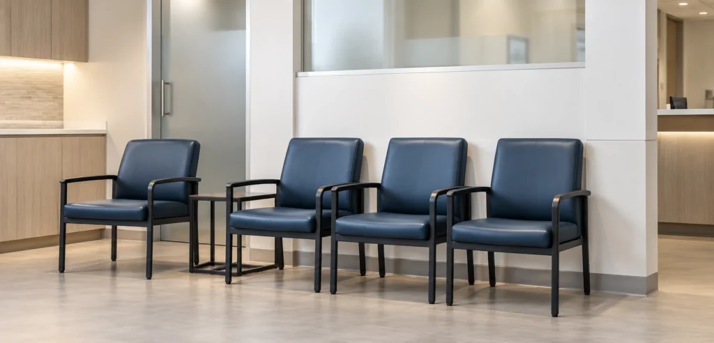 A healthcare waiting room under contract coverage