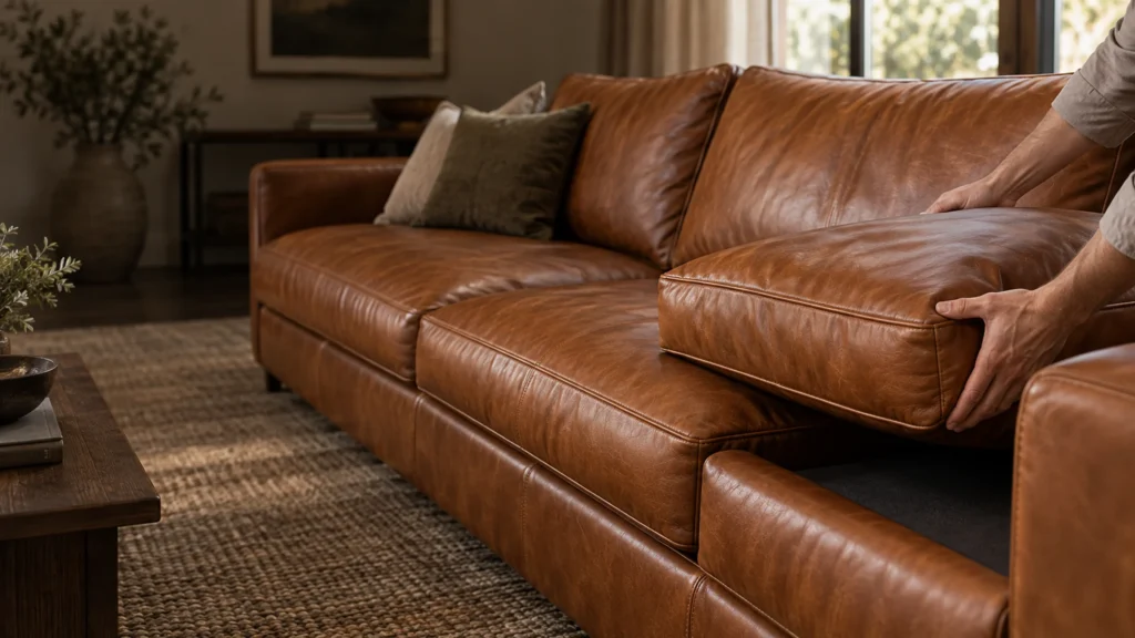 Cushions on a couch