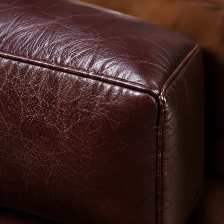 Worn corners on a couch