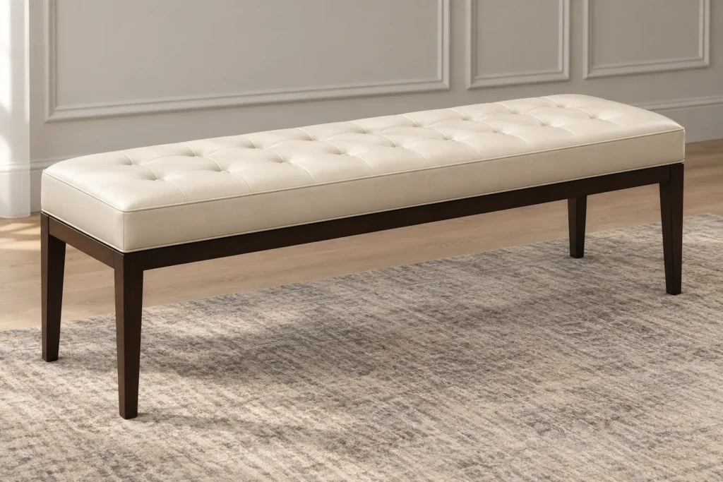 Light Leather bench