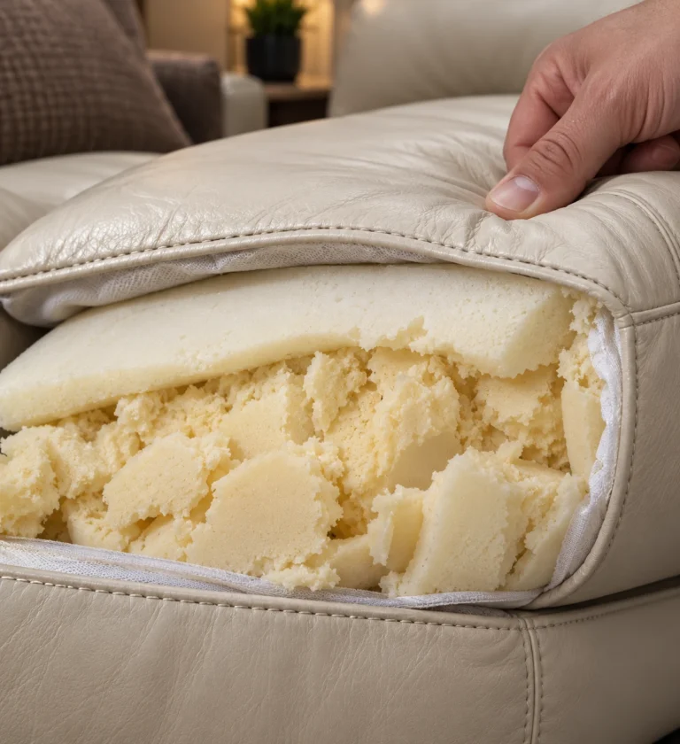 Leather cushion problem: crumbled foam
