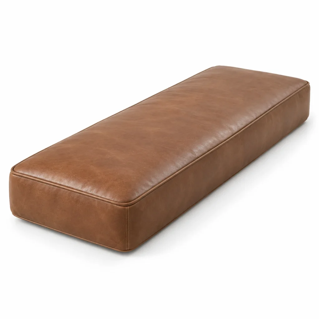 Bench leather cushion