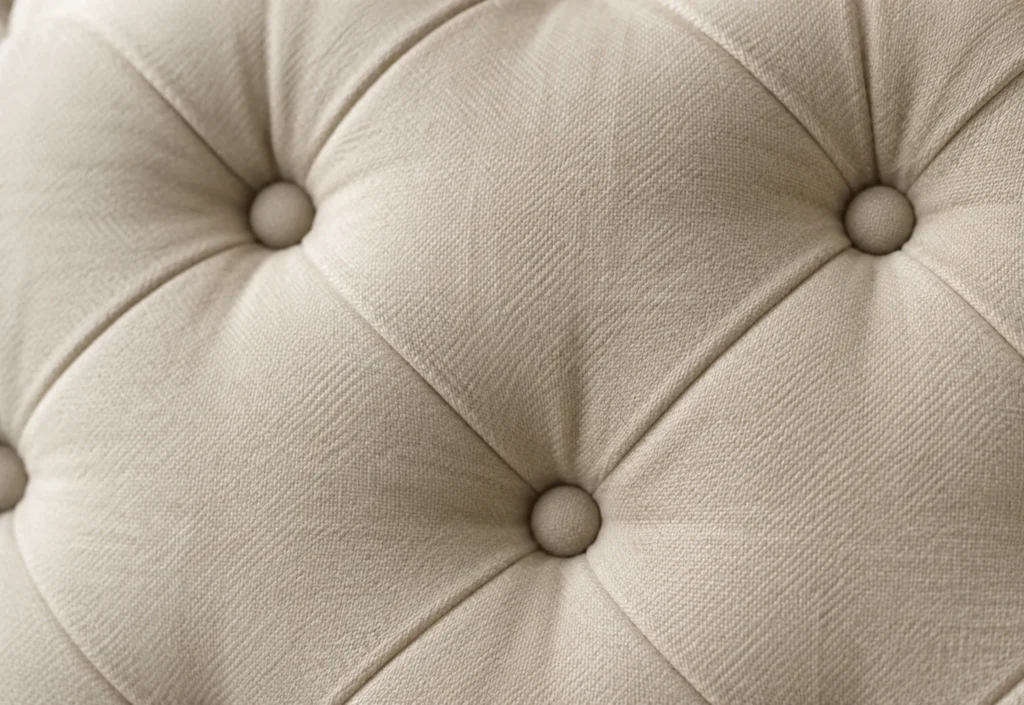 Custom upholstery finish: button-tufted seats