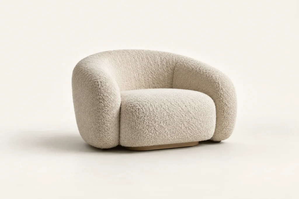 Made-to-order upholstered lounge chairs