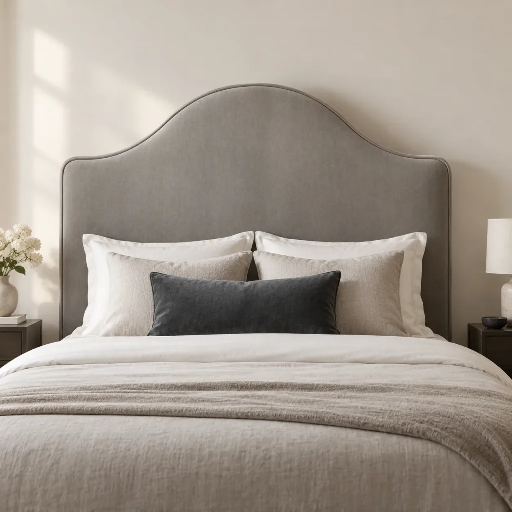Camelback headboard