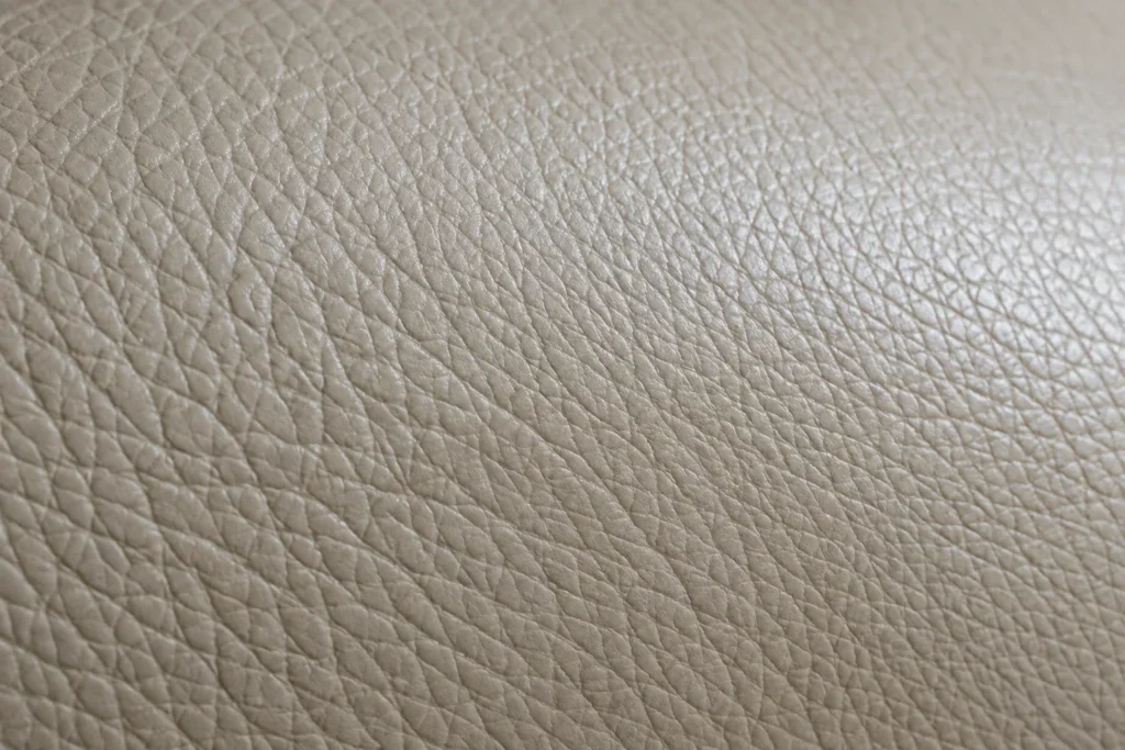 Same grey leather after ink removal