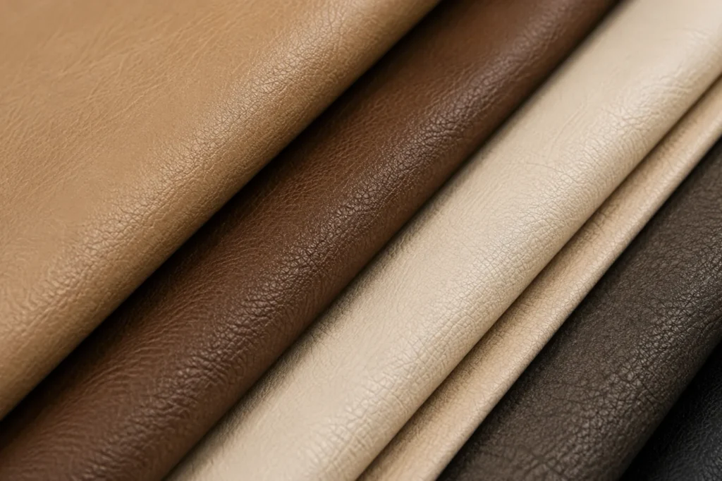 Leather and vinyl substrates checked before coloring