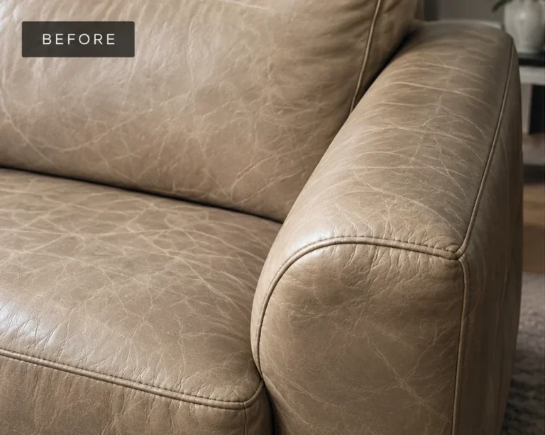 Dry leather before treatment