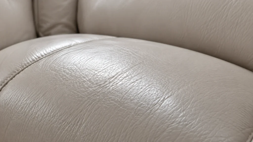Leather being conditioned