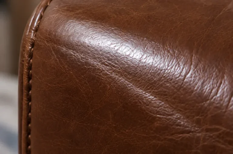 Burnished scuff on leather