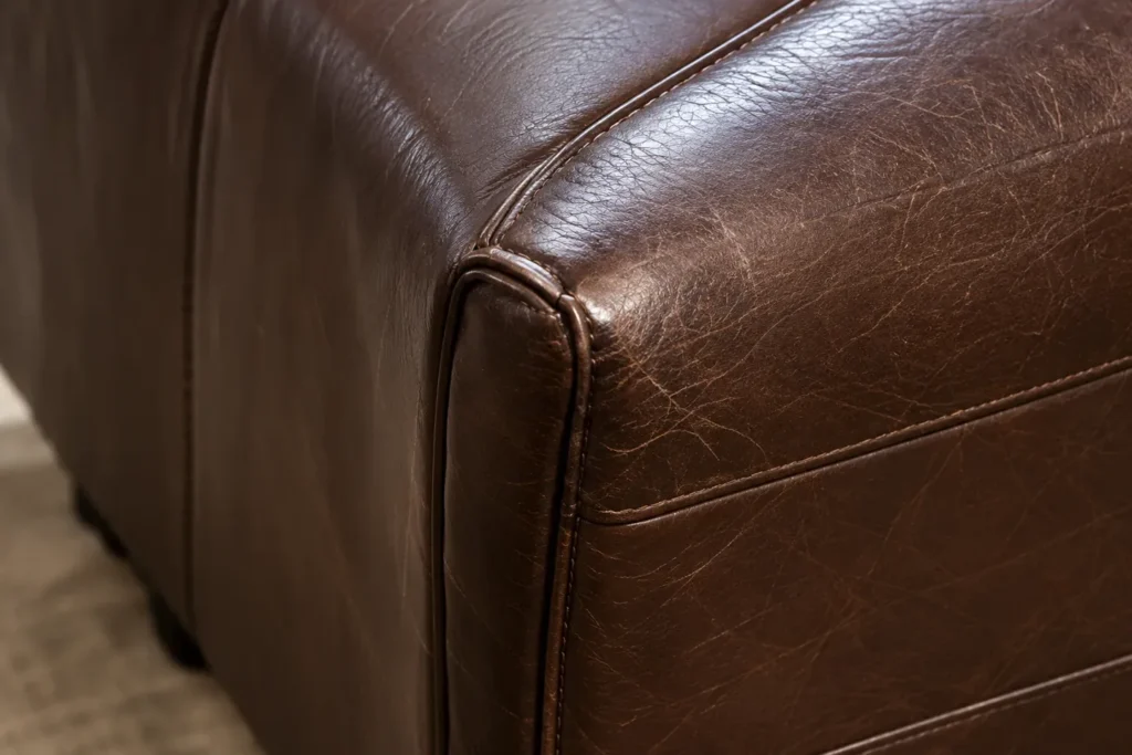 Scuffed leather outside panels