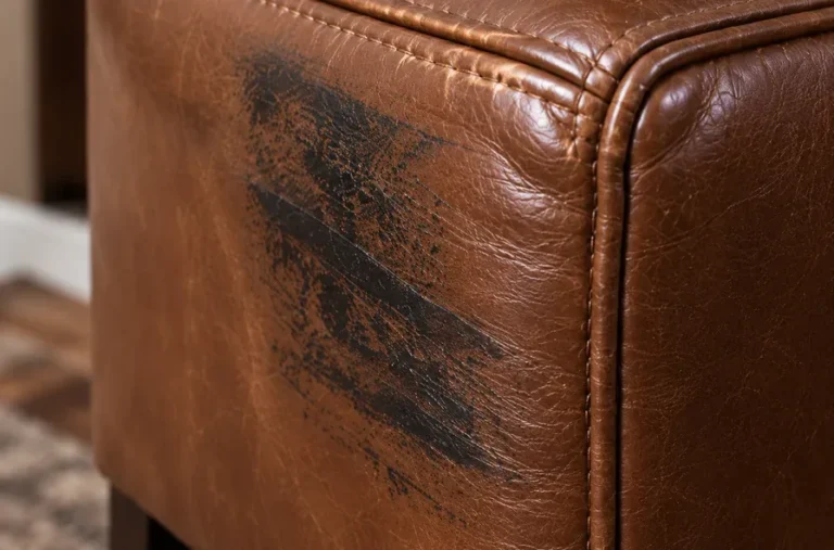 Transfer scuff on leather