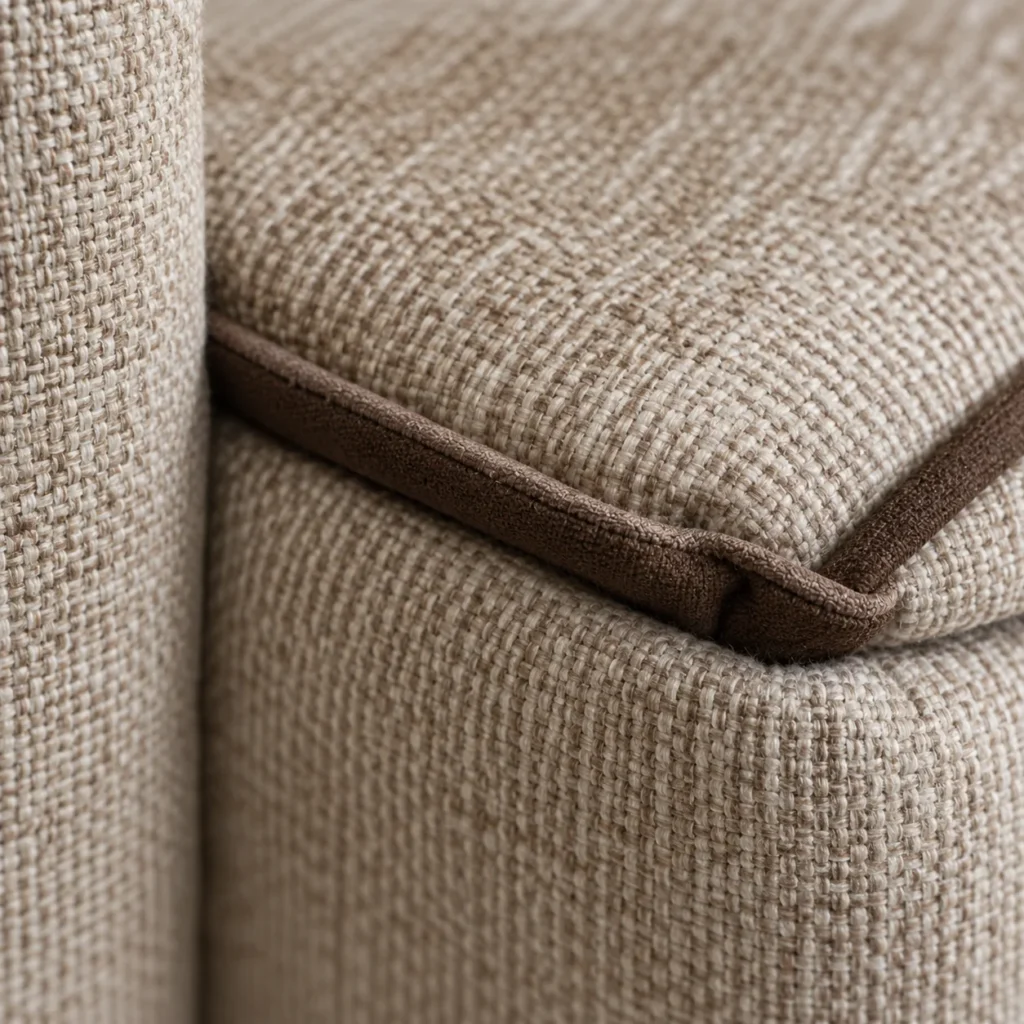 Dining chair close-up: loose welt