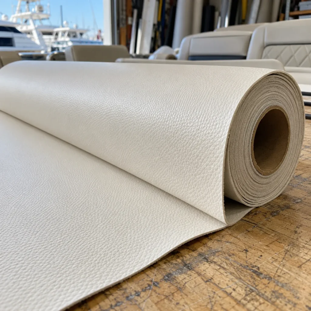 A roll of UV-rated marine vinyl