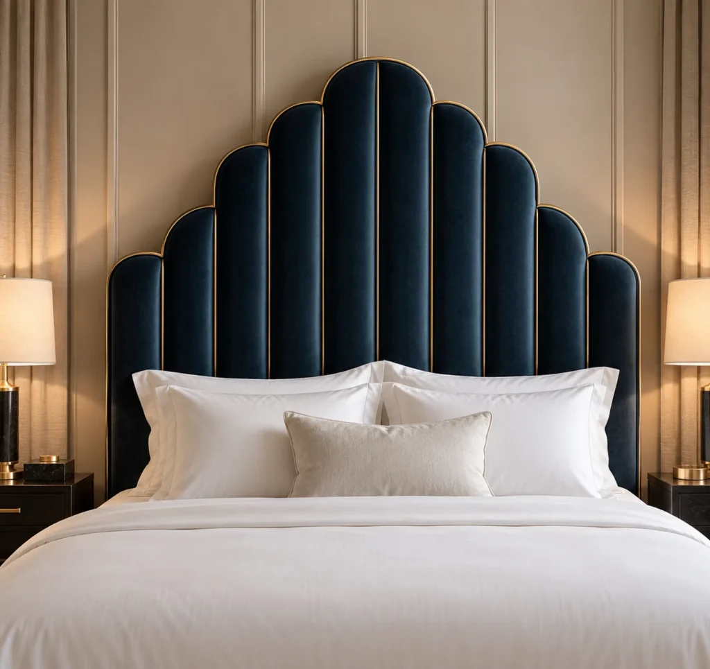 Deco fan headboard