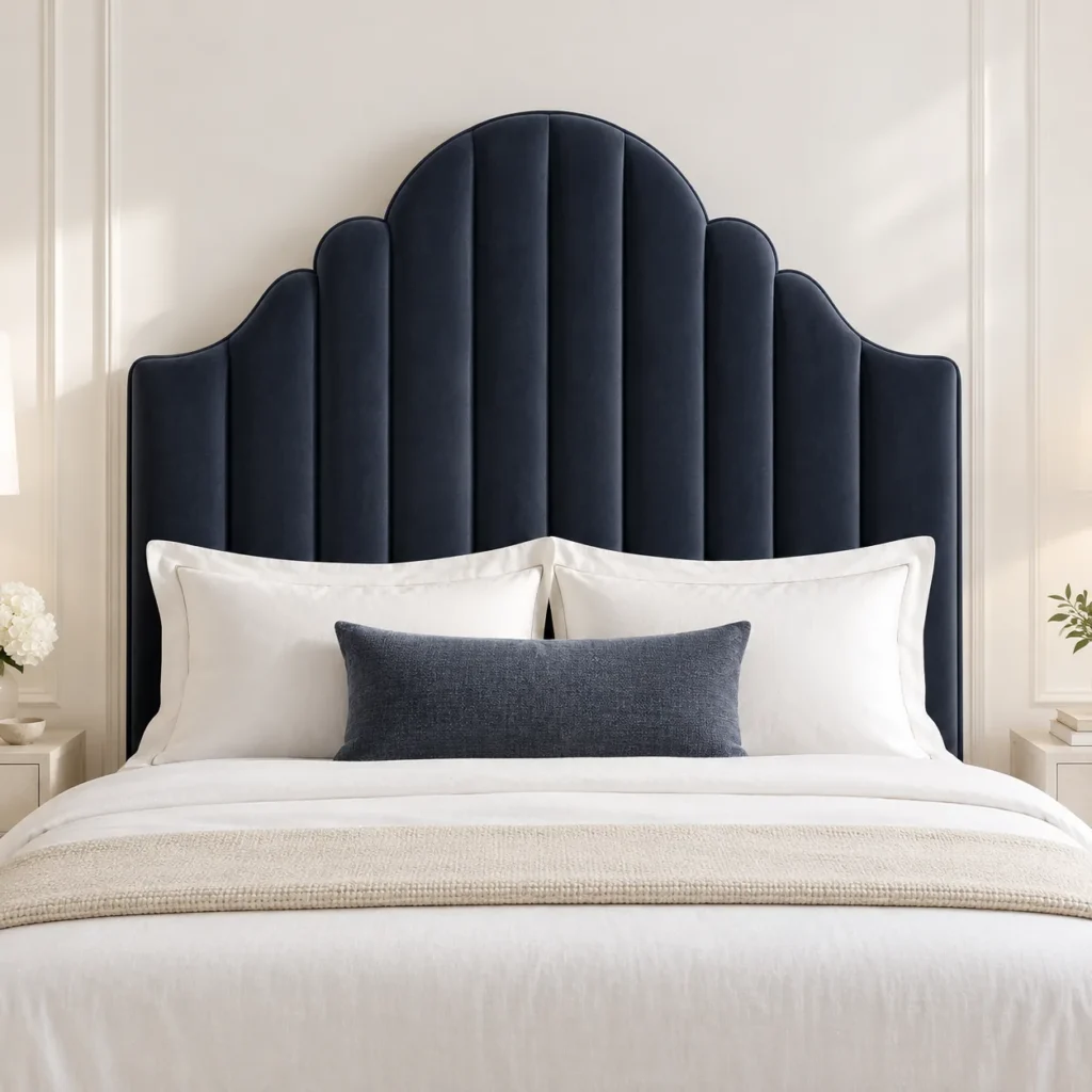 Scallop crown headboard