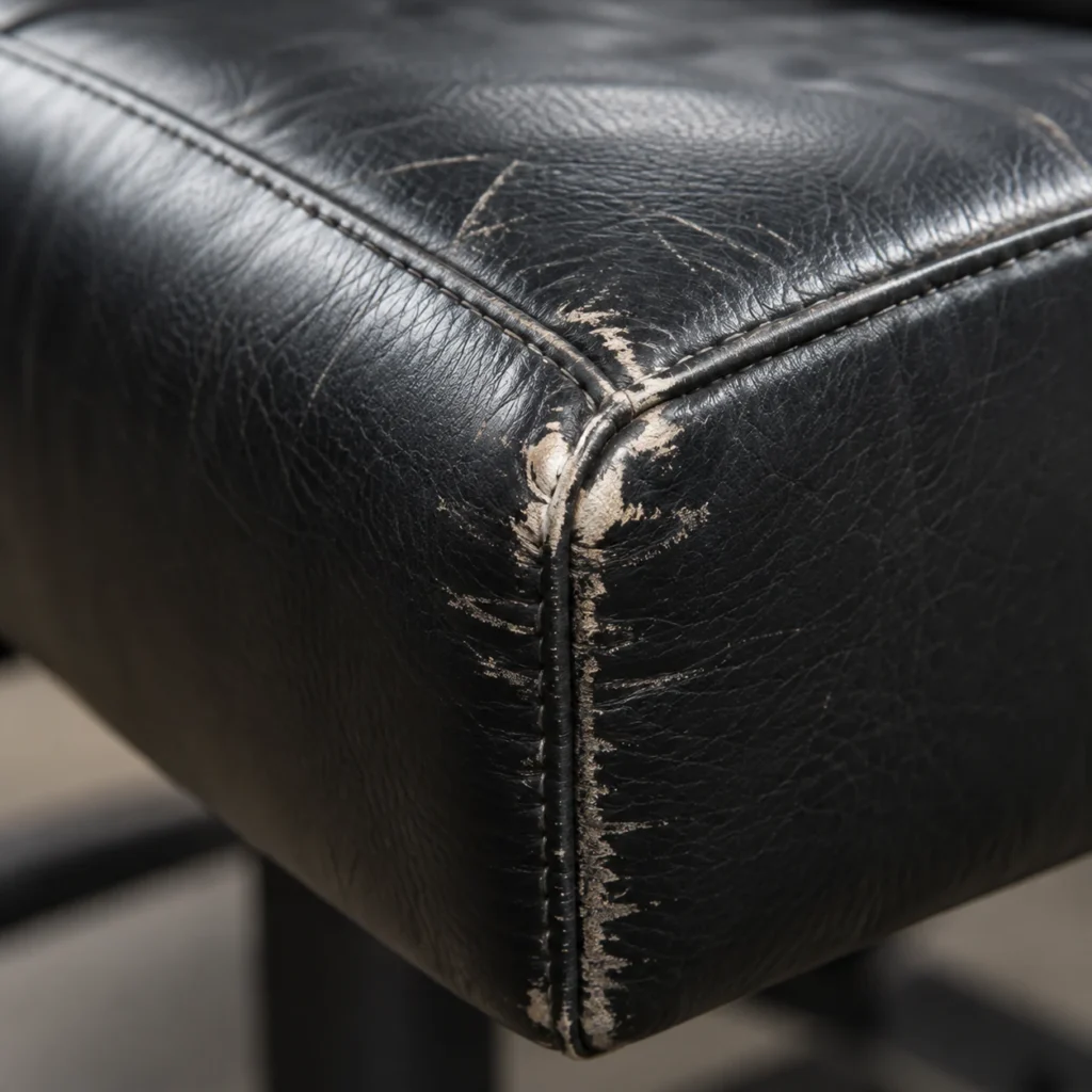 Seams on an office chair