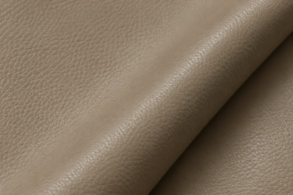 Light pebble for a leather ottoman