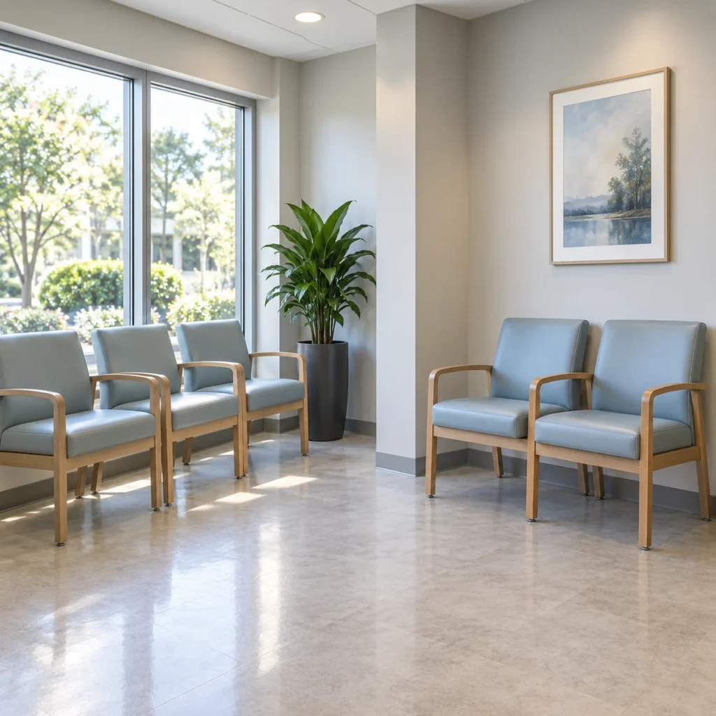 Medical waiting rooms in a Connecticut reception area