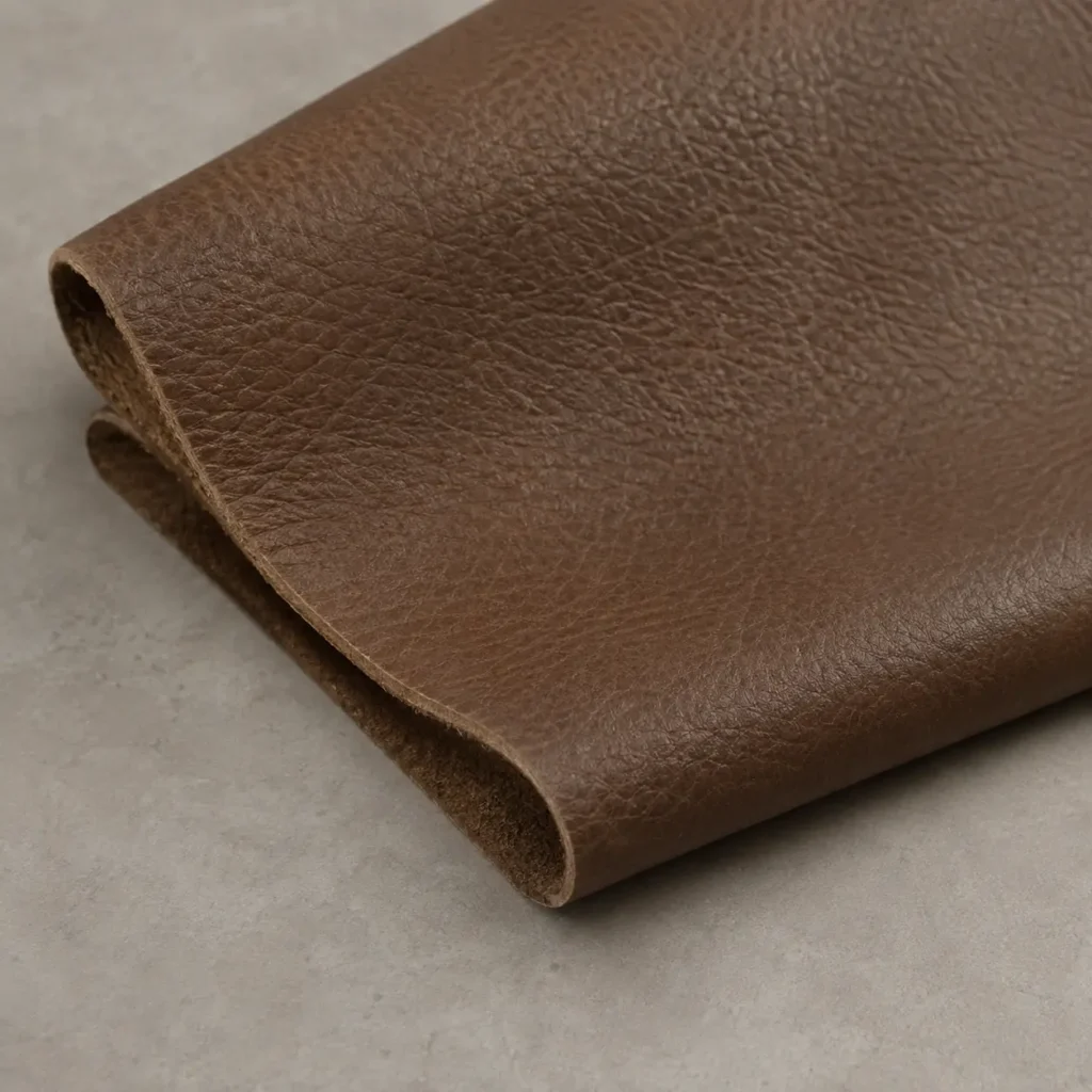A brown protected leather swatch for shared areas