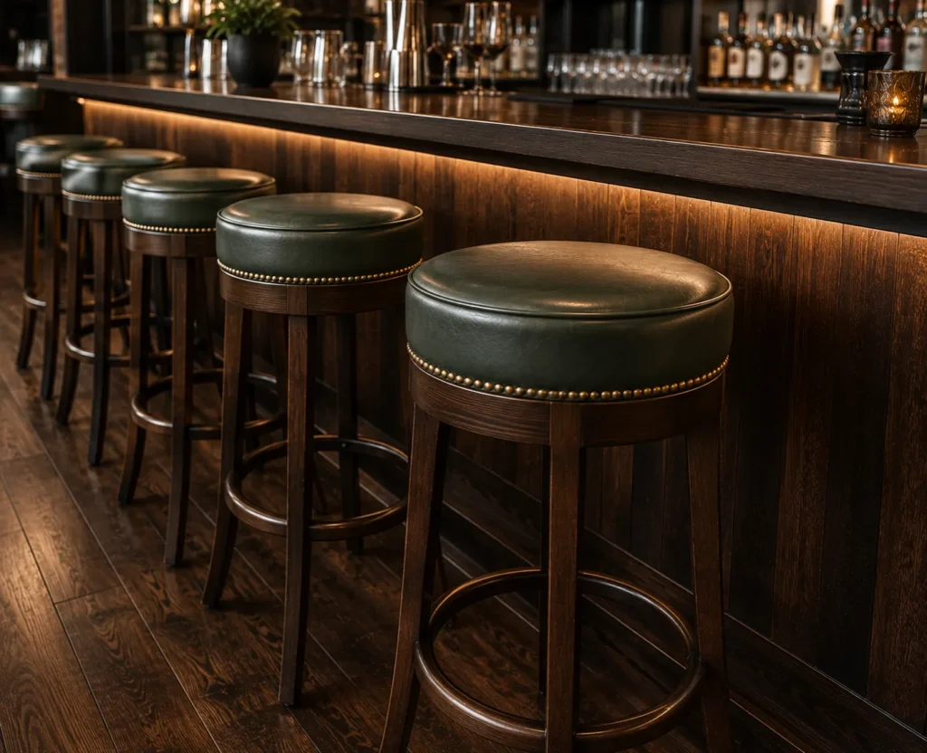 Restaurants with leather bar stools