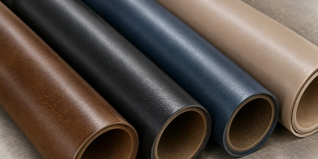 Rolls of upholstery cover vinyl