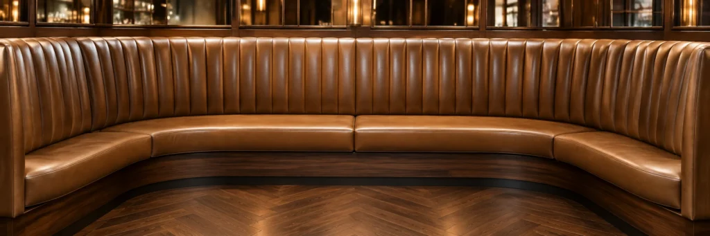Scheduled maintenance on a curved banquette