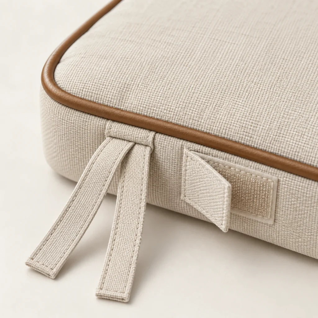 Ties and straps for outdoor furniture