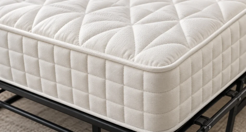 Thin mattress detail on a sleeper sofa